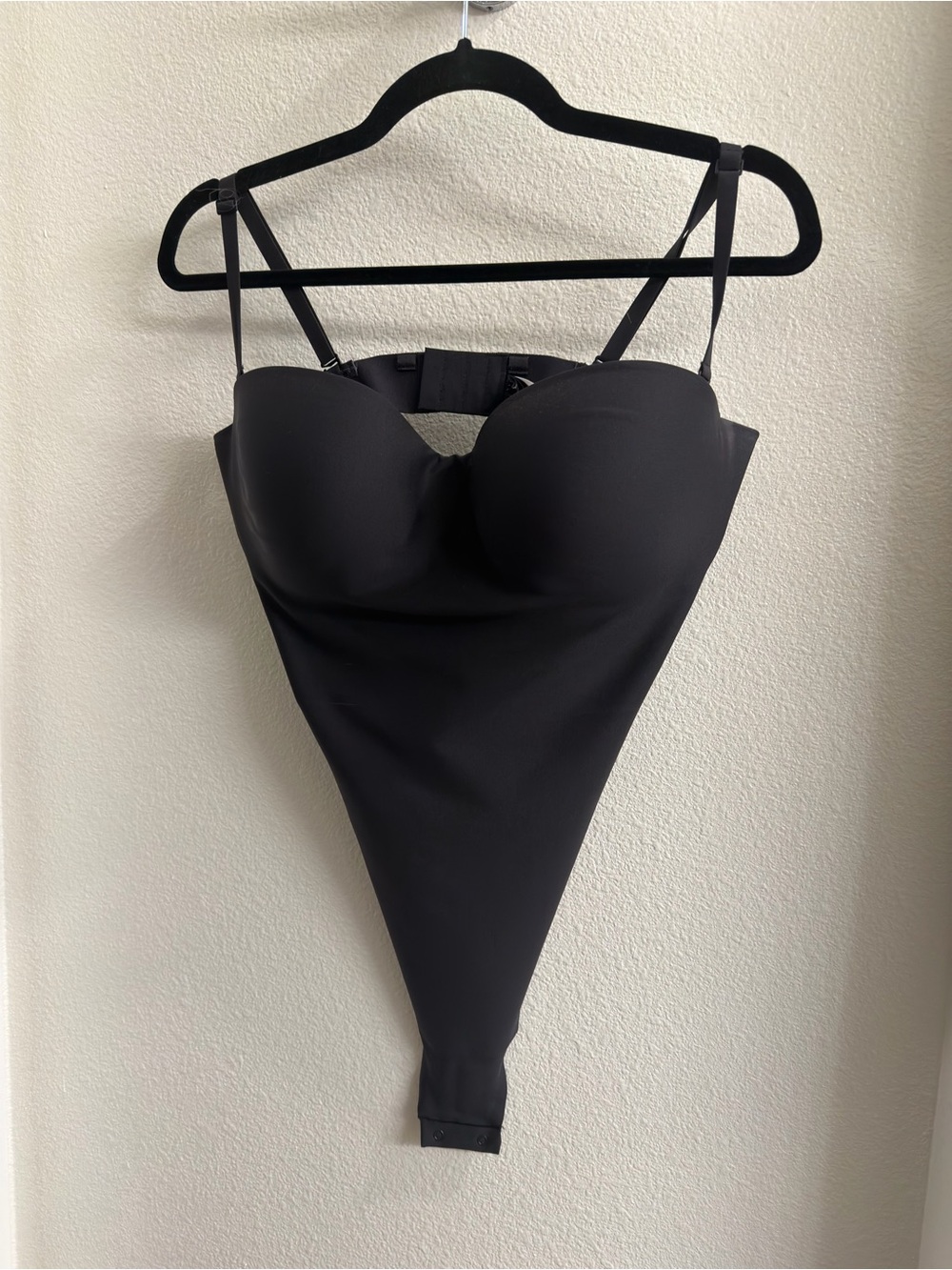 SKIMS Black Strapless Bandeau Bodysuit